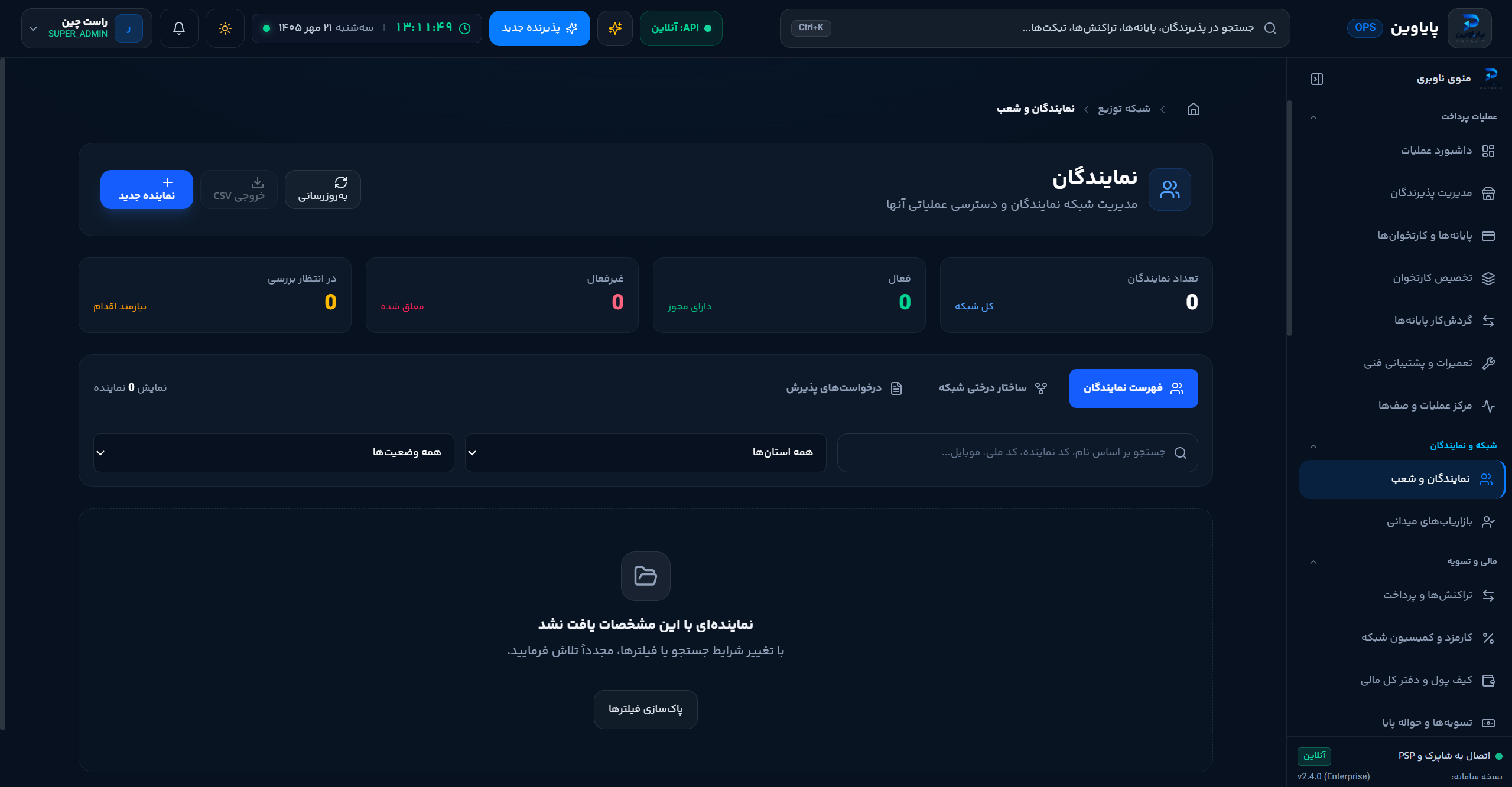 نمایندگان و شعب